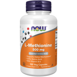 NOW L-Methionine 500 mg. 100 капс