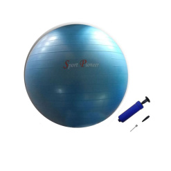Мяч гимнастический с насосом 75 см. синий
