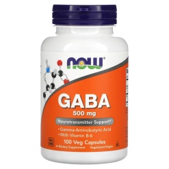 NOW GABA 500 mg+B6 100 капс