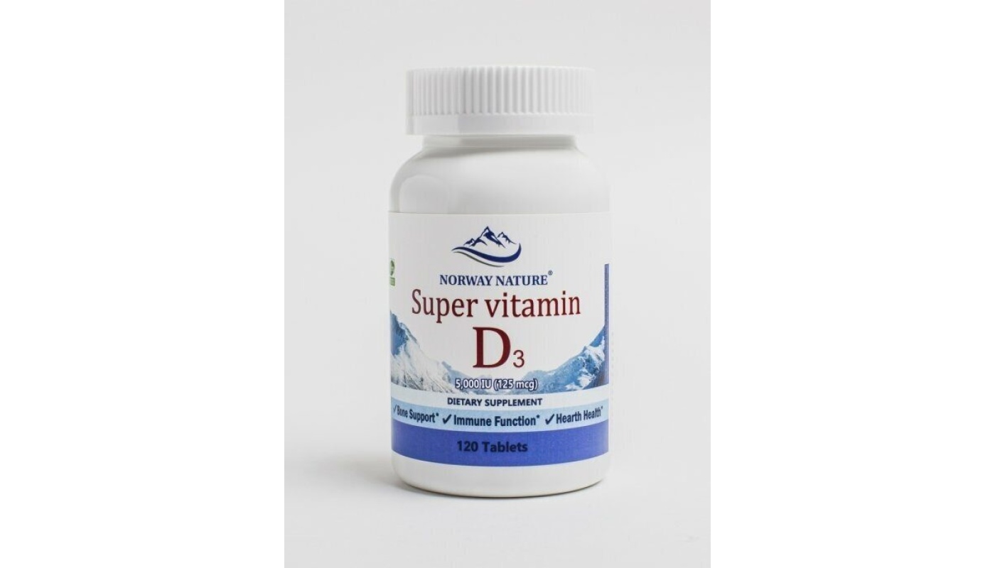 Norway Nature Super Vitamin D3 5000IU 120 таб