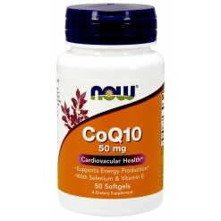 NOW CoQ10 50mg +Vitamin E Selenium 50 гел.капс