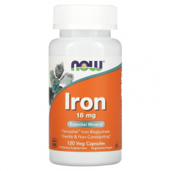 NOW Iron 18mg. Ferrochel 120 капс