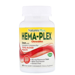 NaturesPlus Hema-Plex 60 жевательных таб