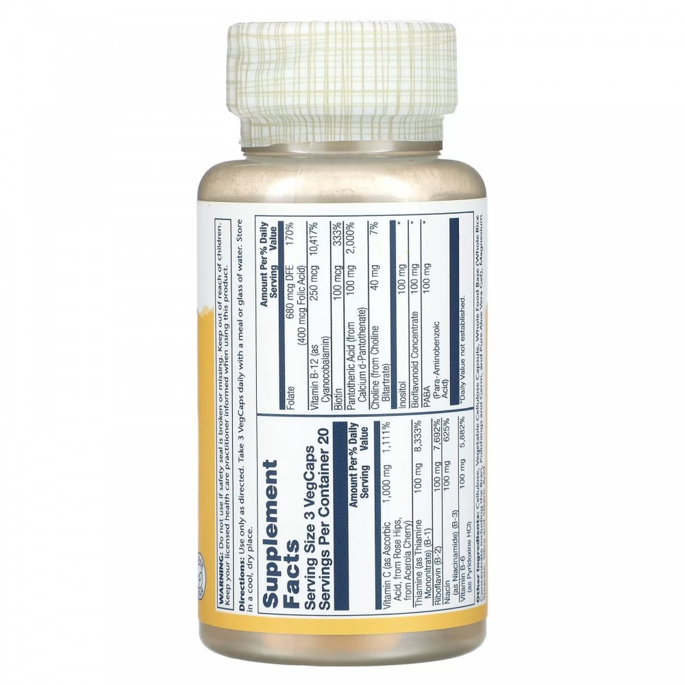 Solaray Mega Vitamin B-Stress Timed-R 60 капс