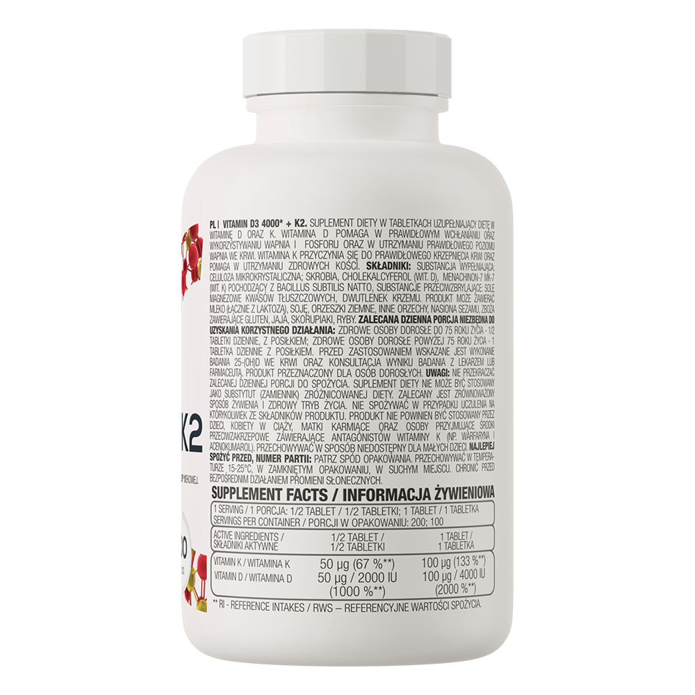 Ostrovit Vitamin D3 4000+K2 100 таб