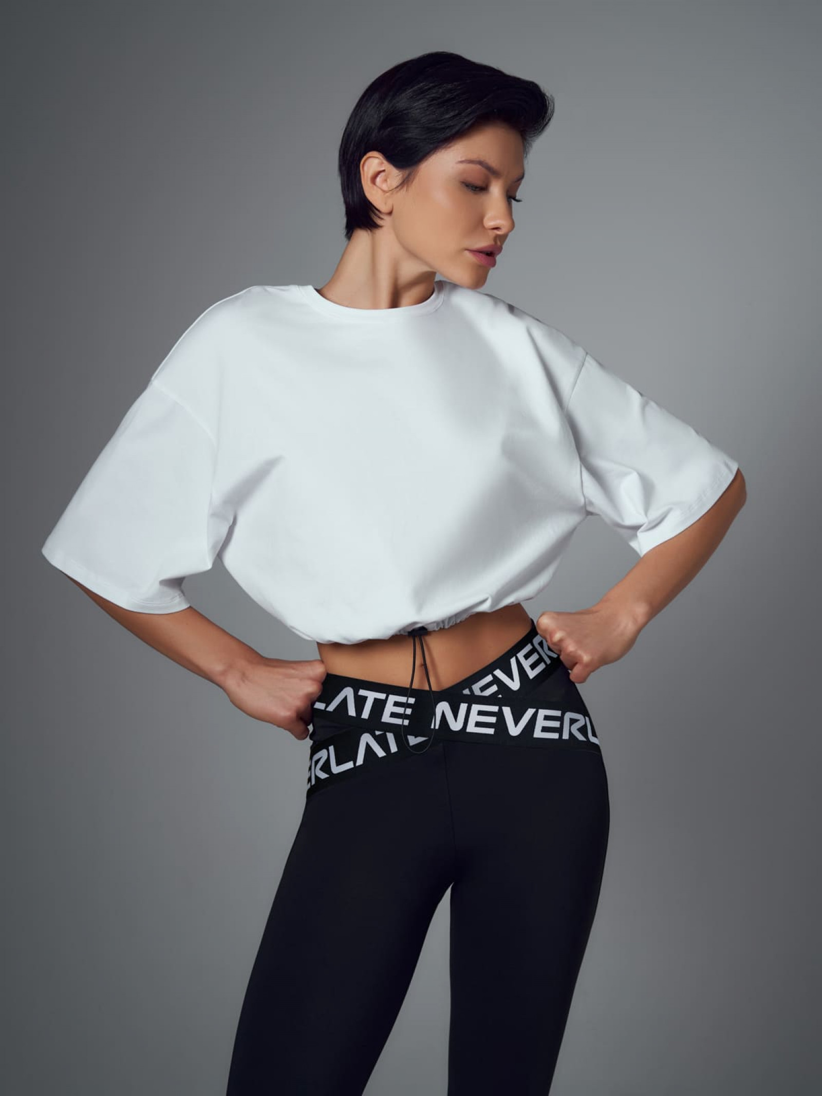 Укороченная футболка свободного силуэта 3W09.875.1