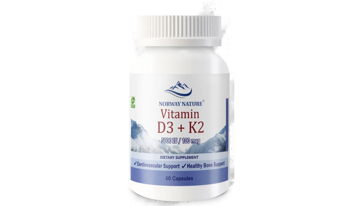 Norway Nature Vitamin D3+K2 60 капс