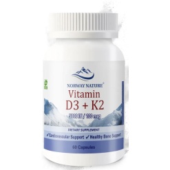 Norway Nature Vitamin D3+K2 60 капс