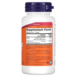 NOW Folic Acid with Vitamin B-12 250 таб