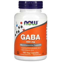 NOW GABA 500 mg+B6 100 капс