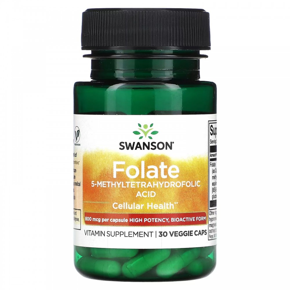 Swanson Folate Acid 800 мкг 30 вег капc