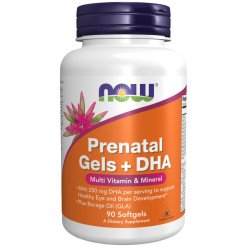 NOW Prenatal Gels+DHA 90 гел.капс