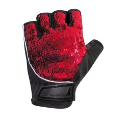 Перчатки женские 40968 с пайетками Lady Glamour (красный)