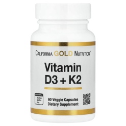 California Gold Vitamin D3 + K2 60 капс