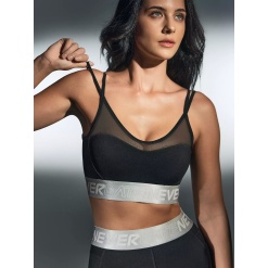 Спортивный топ-бра с сеткой спереди