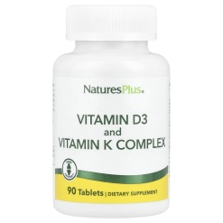 NaturesPlus Vitamins D3 K2 Complex 90 таб