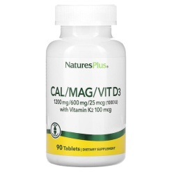 NaturesPlus Cal/Mag/ Vit D3/Vit K2 90 таб