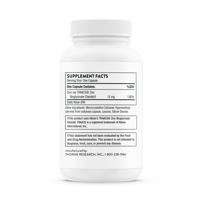 Thorne Zinc Bisglycinate 60 капс